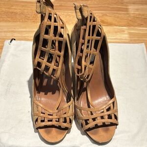 Derek Lam made in Italy suede wedge sandals